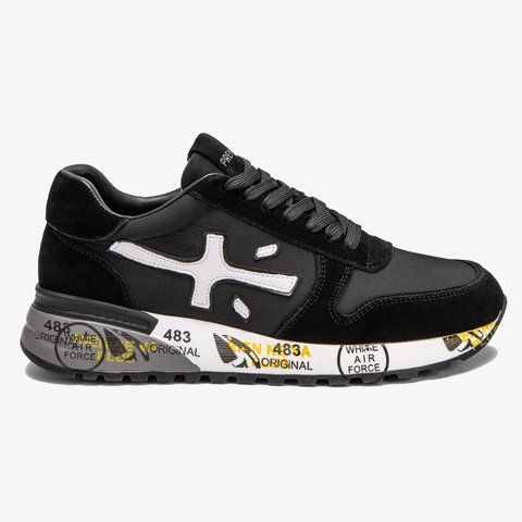 Premiata Mick Black White ALL17854 фото